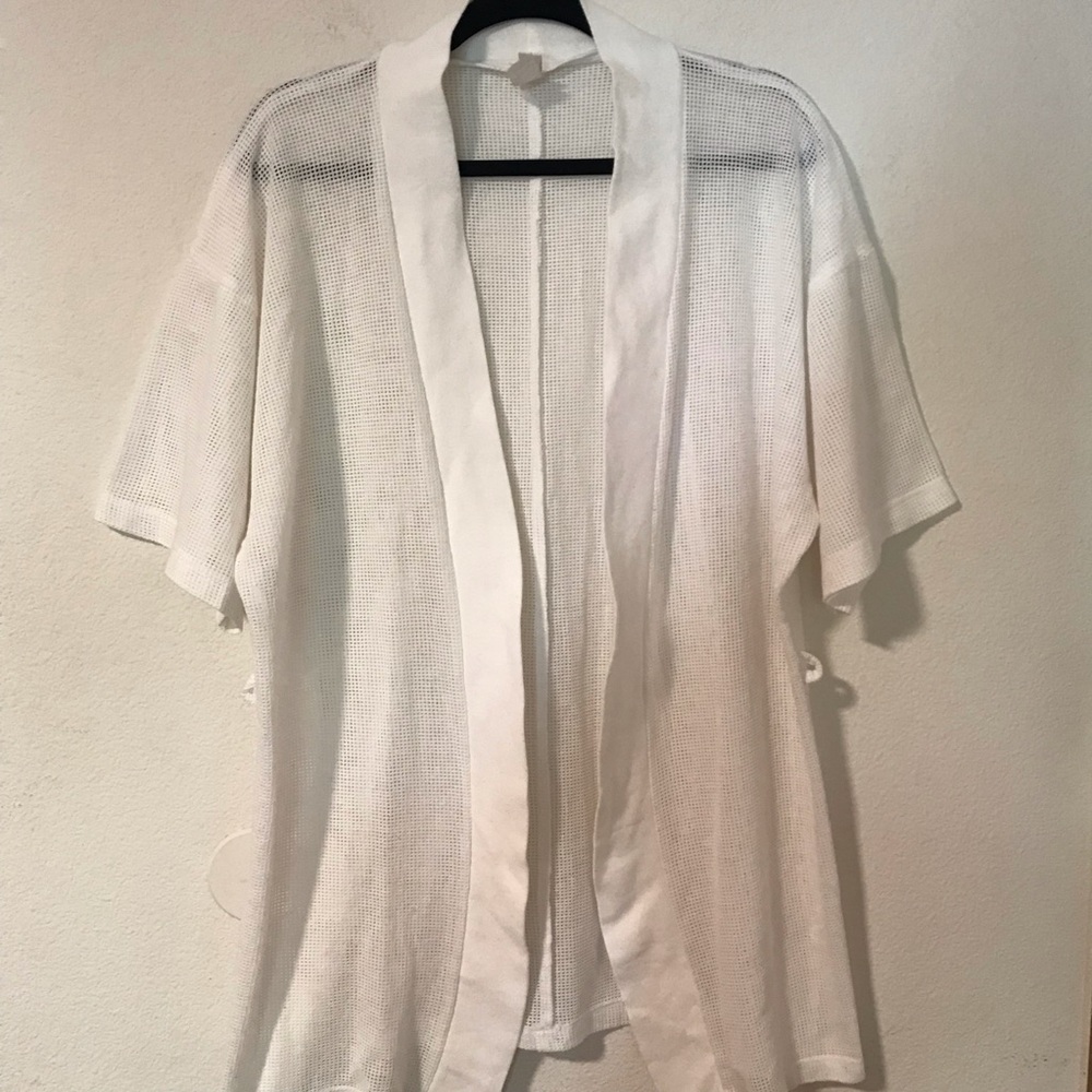 Sessa White Open-Front Swim Cover-Up